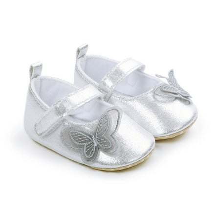 Bright Leather Butterfly Decoration Baby Girls Shoes Toddlers Soft Sole Antiskid Princess Shoes Infant Walking Shoe Silver 13-18 Months
Bright Leather Butterfly Decoration Baby Girls Shoes Toddlers Soft Sole Antiskid Princess Shoes Infant Walking Shoe Silver 13-18 Months