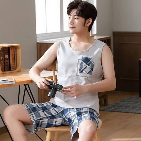 DanceeMangoo Summer Mens Fashion Leisure Pijamas Set Cotton Sleeveless Short Pant Homesuit Mens Casual Pajamas Loose Cartoon Print Outwear
DanceeMangoo Summer Mens Fashion Leisure Pijamas Set Cotton Sleeveless Short Pant Homesuit Mens Casual Pajamas Loose Cartoon Print Outwear