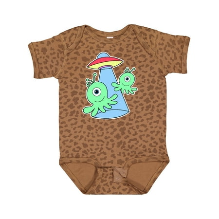 Inktastic Aliens with Spaceship Illustration Gift Baby Boy or Baby Girl Bodysuit