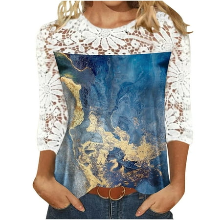 PIMOXV Floral Tops for Women Summer Hollow Lace Patchwork Crewneck Short Sleeve T Shirts Scrub Undershirts Long Sleeve Women
PIMOXV Floral Tops for Women Summer Hollow Lace Patchwork Crewneck Short Sleeve T Shirts Scrub Undershirts Long Sleeve Women