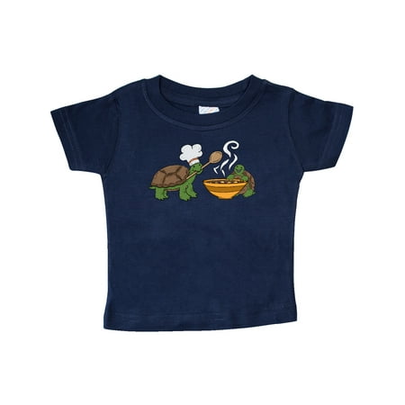 Inktastic Cute Turtle Chefs Making Soup Gift Baby Boy or Baby Girl T-Shirt