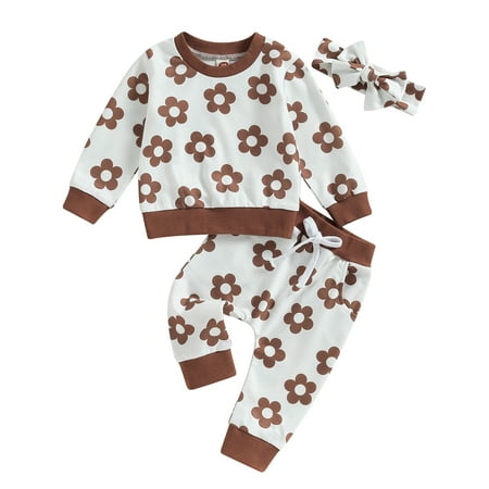 Kids Baby Girl Fall Outfit Set Flower Print Long Sleeve Sweatshirts and Pants Headband 3Pcs Clothes Suit
Kids Baby Girl Fall Outfit Set Flower Print Long Sleeve Sweatshirts and Pants Headband 3Pcs Clothes Suit