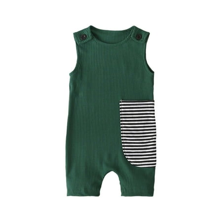 TUOBARR Toddler Girl Summer Outfits Summer Toddler Baby Girl Boy Strip Cloth Striped Sleeveless Jumpsuit Romper Green 3-6 Months
TUOBARR Toddler Girl Summer Outfits Summer Toddler Baby Girl Boy Strip Cloth Striped Sleeveless Jumpsuit Romper Green 3-6 Months