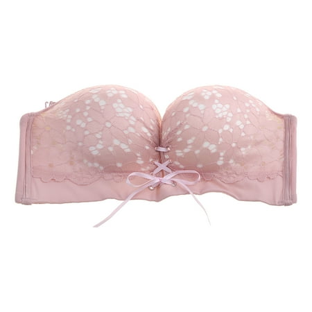 SIEYIO Women Sexy Floral Lace Push Up Strapless Bra Lace-Up Drawstring Wirefree Non-Slip Invisible Bandeau Wedding Dress Seamless Underwear
SIEYIO Women Sexy Floral Lace Push Up Strapless Bra Lace-Up Drawstring Wirefree Non-Slip Invisible Bandeau Wedding Dress Seamless Underwear