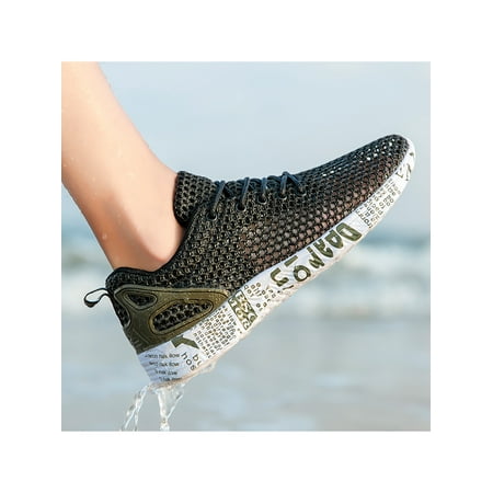 Rockomi Mens Water Shoes Quick Dry Sneakers Hollow Out Beach Shoe Men s Anti-Slip Breathable Casual Sneaker Comfort Soft Sole Flats Dark Green 9
Rockomi Mens Water Shoes Quick Dry Sneakers Hollow Out Beach Shoe Men s Anti-Slip Breathable Casual Sneaker Comfort Soft Sole Flats Dark Green 9