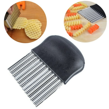 Wavy Crinkle Cutting Tool Serrator Salad Chopping Knife and Vegetable French Fry Slicer Stainless Steel Blade
Wavy Crinkle Cutting Tool Serrator Salad Chopping Knife and Vegetable French Fry Slicer Stainless Steel Blade
