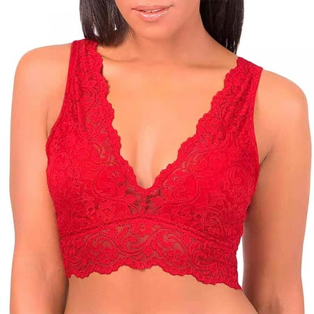Lace Bralette for Women Deep V Neck Lace Floral Bra Padded Breathable Sexy Plunge Longline Bra Wire Free Racerback Top
Lace Bralette for Women Deep V Neck Lace Floral Bra Padded Breathable Sexy Plunge Longline Bra Wire Free Racerback Top