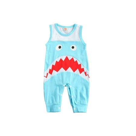 Canrulo Summer Newborn Baby Boys Girls Bodysuit Funny Sleeveless Shark Romper Jumpsuit Outfits Clothes Blue 12-18 Months
Canrulo Summer Newborn Baby Boys Girls Bodysuit Funny Sleeveless Shark Romper Jumpsuit Outfits Clothes Blue 12-18 Months