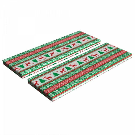 Christmas Bench Cushion Set of 2 Knit Style Graphic Reindeer Star and Snowflake Holiday Family Theme Standard Size Foam Pad and Decorative Cover Red Green White by Ambesonne
Christmas Bench Cushion Set of 2 Knit Style Graphic Reindeer Star and Snowflake Holiday Family Theme Standard Size Foam Pad and Decorative Cover Red Green White by Ambesonne