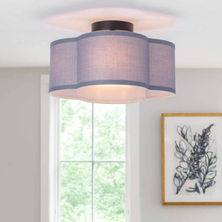 Rayhouse Semi-Flush Mount Ceiling Light Fixture Gray Fabric Drum Shade Black Brush Paint Finish for Bedroom Dining Room Corridor Living Room 13.77 4-Light
Rayhouse Semi-Flush Mount Ceiling Light Fixture Gray Fabric Drum Shade Black Brush Paint Finish for Bedroom Dining Room Corridor Living Room 13.77 4-Light