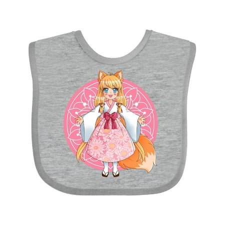 Inktastic Fox Chibi Anime Girl Gift Baby Girl Bib