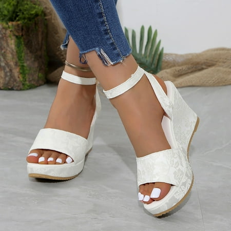 YOUSNH Women s Summer Open Toe Thick Bottom Slope Heel High Heeled Sandals Beach Sandals for Woman White 42
YOUSNH Women s Summer Open Toe Thick Bottom Slope Heel High Heeled Sandals Beach Sandals for Woman White 42
