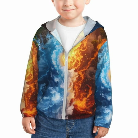 Goofa Red And Blue Flame Waves Printed Kids Zip-Up Hoodie Girls Boys UPF50+ Sun Protection Jacket Hooded Cooling Shirt-3 Years
Goofa Red And Blue Flame Waves Printed Kids Zip-Up Hoodie Girls Boys UPF50+ Sun Protection Jacket Hooded Cooling Shirt-3 Years