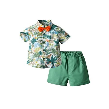 Xiaoluokaixin 2Pcs Boy s Rainforest Print Vacation Suit Short Sleeve Bow Tie Shirt+Shorts
Xiaoluokaixin 2Pcs Boy s Rainforest Print Vacation Suit Short Sleeve Bow Tie Shirt+Shorts