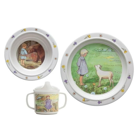 Elsa Beskow Dinnerware Set for Kids Dish Bowl Cup Suction-Cup Bowl Cup with Lid No-Spill Children s Songs Dishwasher Safe Melamine 
Elsa Beskow Dinnerware Set for Kids Dish Bowl Cup Suction-Cup Bowl Cup with Lid No-Spill Children s Songs Dishwasher Safe Melamine