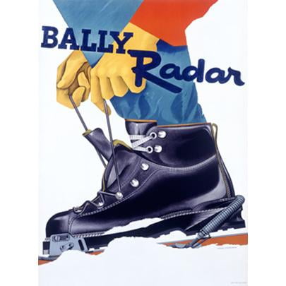 ArteHouse Fine Art Print "Bally Radar Snow Ski Boot Ad", Archival Paper, 9" x 12"