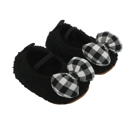 Kids Shoes Size 13 For 12 Months-18 Months Plaid Bowknot Princress Soft Sole The Floor Barefoot Non Slip First Walkers Prewalker Toddler Sneakers Black
Kids Shoes Size 13 For 12 Months-18 Months Plaid Bowknot Princress Soft Sole The Floor Barefoot Non Slip First Walkers Prewalker Toddler Sneakers Black