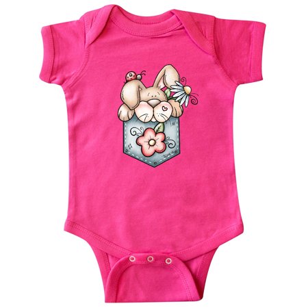 Inktastic Jean Pocket Bunny Rabbit Gift Baby Boy Bodysuit