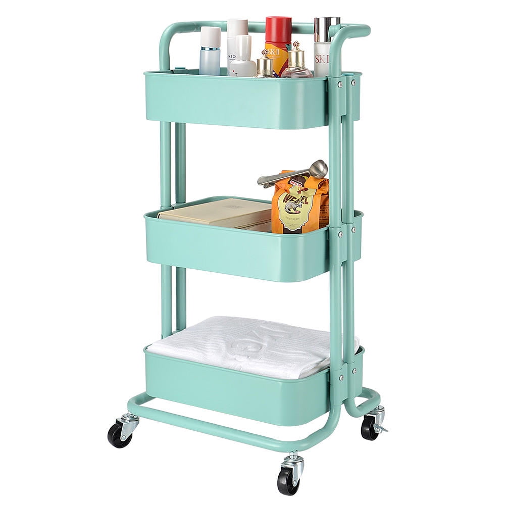 SoBuy SVW07-SCH Chariot de Bar Desserte /à roulettes Chariot de Service Cuisine Commode Roulant avec Plateau Repas Amovible