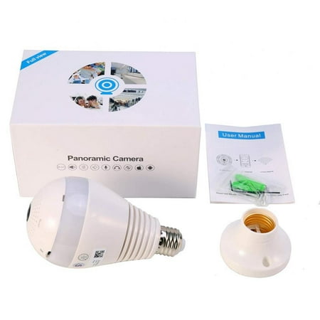 Light Bulb Camera 360 Panoramic Camera Full HD 1080P Home Camera 2.4GHz WiFi Camera with 32G SD Card Dome Surveillance Cameras Home Baby、Pet Monitor
Light Bulb Camera 360 Panoramic Camera Full HD 1080P Home Camera 2.4GHz WiFi Camera with 32G SD Card Dome Surveillance Cameras Home Baby、Pet Monitor