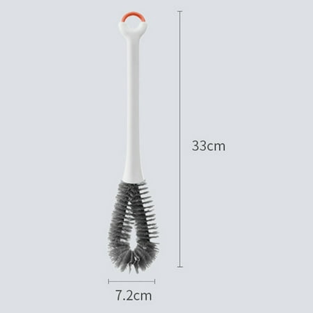 Long Handle Bottle Brush 90 Degree Curved Brush Head for Kitchen Household Clean