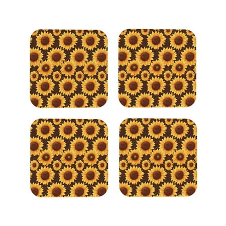 Pofeuu Chocolate Plaid Sunflower Print Coasters for Drinks 4Pack PU Leather Coasters Bar Drink Coasters for Tabletop Protection Furniture from Damage-Square
Pofeuu Chocolate Plaid Sunflower Print Coasters for Drinks 4Pack PU Leather Coasters Bar Drink Coasters for Tabletop Protection Furniture from Damage-Square