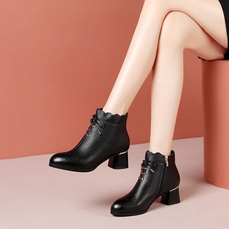 Qepwscx Women s Fashion Boots Lace Pointed Toe Middle Heel Side Zipper Short Boots Outerwear Ladies Boots
Qepwscx Women s Fashion Boots Lace Pointed Toe Middle Heel Side Zipper Short Boots Outerwear Ladies Boots