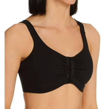 Women s QT 5001 Cotton Front Hook Pocket Bra (Black 36)