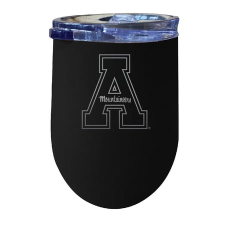 Appalachian State 12 oz Insulated Wine Stainless Steel Tumbler Black