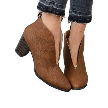 Woobling Womens Fashion Shoes Chunky Block Heel Bootie Formal Casual Mid Top Cut Out Booties Light Brown 6.5
Woobling Womens Fashion Shoes Chunky Block Heel Bootie Formal Casual Mid Top Cut Out Booties Light Brown 6.5