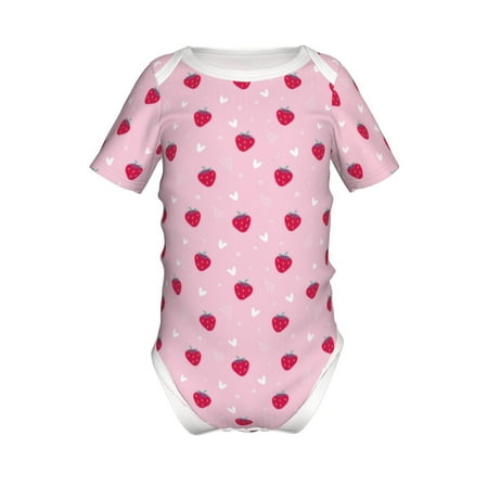 Adobk Strawberry And Heart Print Baby Climbing Clothes Jumpsuit Rompers Classic Rompers Child Short sleeve Bodysuits-9M
Adobk Strawberry And Heart Print Baby Climbing Clothes Jumpsuit Rompers Classic Rompers Child Short sleeve Bodysuits-9M