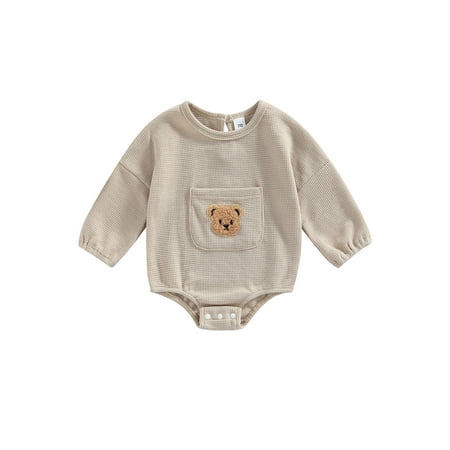 LSFYSZD Baby Fall Romper Casual Long Sleeve Bear Embroidery Front Pocket One-Piece Bodysuit
LSFYSZD Baby Fall Romper Casual Long Sleeve Bear Embroidery Front Pocket One-Piece Bodysuit