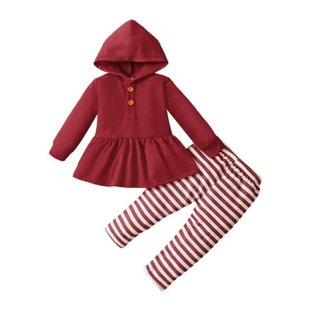 Nokpsedcb Spring Autumn Kids Baby Girls Clothes Set Casual Hooded Pullover Stripe Printed Trousers Wine Red 4-5 Years
Nokpsedcb Spring Autumn Kids Baby Girls Clothes Set Casual Hooded Pullover Stripe Printed Trousers Wine Red 4-5 Years