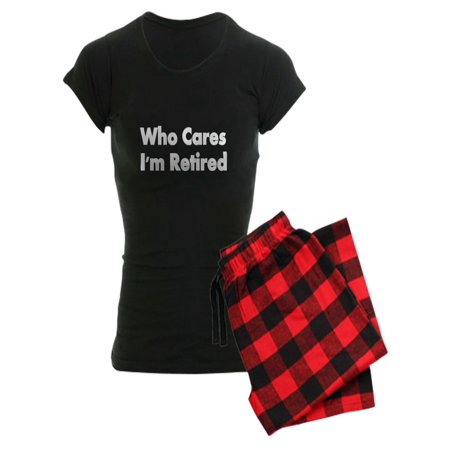 CafePress - WHO CARES Pajamas - Women s Dark Pajamas