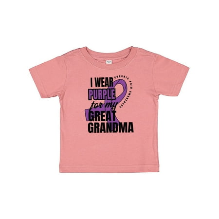 Inktastic Chronic Pain I Wear Purple For My Great Grandma Gift Baby Boy or Baby Girl T-Shirt
Inktastic Chronic Pain I Wear Purple For My Great Grandma Gift Baby Boy or Baby Girl T-Shirt
