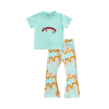 Canrulo Toddler Baby Girls 2pcs Summer Clothes Short Sleeve Cartoon Rainbow Printed Tops+Long Pants Outfits Blue 3-4 Years
Canrulo Toddler Baby Girls 2pcs Summer Clothes Short Sleeve Cartoon Rainbow Printed Tops+Long Pants Outfits Blue 3-4 Years