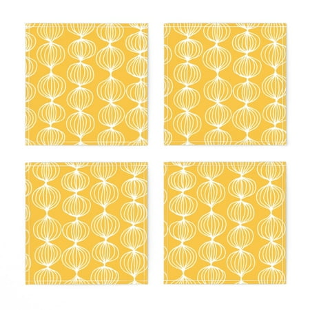Linen Cotton Canvas Cocktail Napkins (Set of 4) - Mod Ogee Yellow White Mid Century Modern Print Cloth Cocktail Napkins by Spoonflower
Linen Cotton Canvas Cocktail Napkins (Set of 4) - Mod Ogee Yellow White Mid Century Modern Print Cloth Cocktail Napkins by Spoonflower