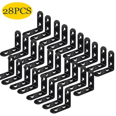 Corner Brace L Brackets Heavy Duty Black L Corner Brace Joint Angle Bracket for Shelf Wall Hanging Bracket 28PCS
Corner Brace L Brackets Heavy Duty Black L Corner Brace Joint Angle Bracket for Shelf Wall Hanging Bracket 28PCS