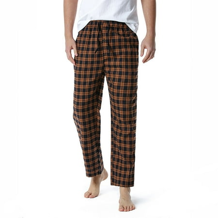 

skpabo Men s Plaid Pajama Pants Lounge Sleep Bottoms Brushed Soft Lounge Sleep PJs Bottoms with Drawstring