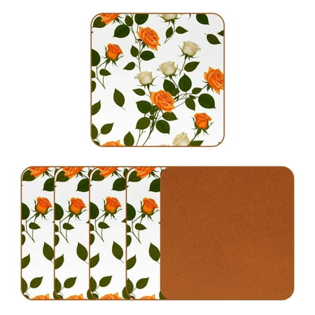 YZUOUZY Coasters Coffee Table Decor set of 6 Square Microfiber Leather Cool Coasters Roses Floral Flowers 
YZUOUZY Coasters Coffee Table Decor set of 6 Square Microfiber Leather Cool Coasters Roses Floral Flowers