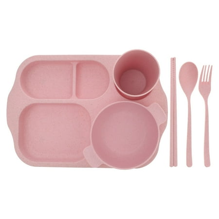 1 Set Separated Slot Plate Kit Plastic Tableware Set Service Plate Kit Dinner Plate Fork Spoon Kit with Bowl (Pink)
1 Set Separated Slot Plate Kit Plastic Tableware Set Service Plate Kit Dinner Plate Fork Spoon Kit with Bowl (Pink)
