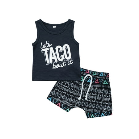 Sunisery Newborn Baby Boys Letter Print Tops Vest Geometry Print Shorts 2pcs Summer Outfits Clothes Set Black 2-3 Years
Sunisery Newborn Baby Boys Letter Print Tops Vest Geometry Print Shorts 2pcs Summer Outfits Clothes Set Black 2-3 Years