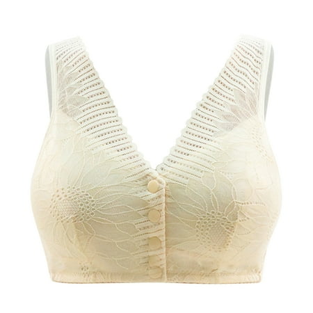 dmqupv Womens Bras Women Pattern Large Size Front Buckle Without Steel Ring Bra Underwear Beige 36
dmqupv Womens Bras Women Pattern Large Size Front Buckle Without Steel Ring Bra Underwear Beige 36