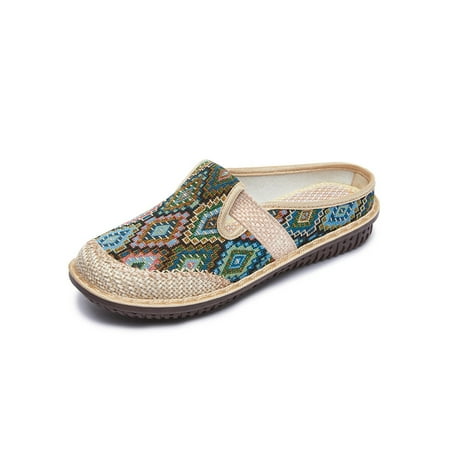 Lumento Ladies Slides Embroidered Clogs Slip-On Mules Fashion Flats Walking Ethnic Closed Toe Sandals Green 6.5
Lumento Ladies Slides Embroidered Clogs Slip-On Mules Fashion Flats Walking Ethnic Closed Toe Sandals Green 6.5
