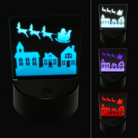 Santa in Sleigh Over Town Christmas Eve LED Night Light Sign 3D Illusion Desk Nightstand Lamp
Santa in Sleigh Over Town Christmas Eve LED Night Light Sign 3D Illusion Desk Nightstand Lamp