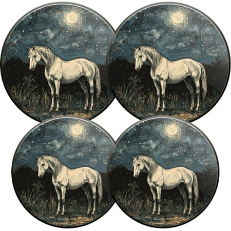 Electric Stove Burner Covers 4 Pcs Round Gas Burner Cover 8 and 10 Inch White Horse under Starry Night Sky
Electric Stove Burner Covers 4 Pcs Round Gas Burner Cover 8 and 10 Inch White Horse under Starry Night Sky