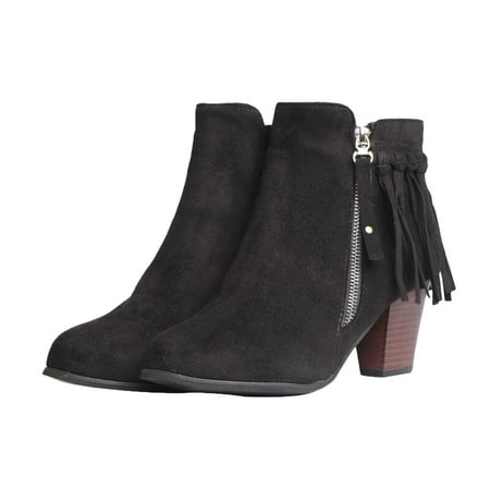 NICEXMAS Fashion Tassel Boots Winter Chunky Heels Boots Round Head Ankle Boots Women Autumn Boots (Black Size 39)
NICEXMAS Fashion Tassel Boots Winter Chunky Heels Boots Round Head Ankle Boots Women Autumn Boots (Black Size 39)