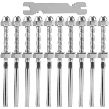10pcs Cable Railing 1/8 inch Swage Threaded Terminal Cable Railing System