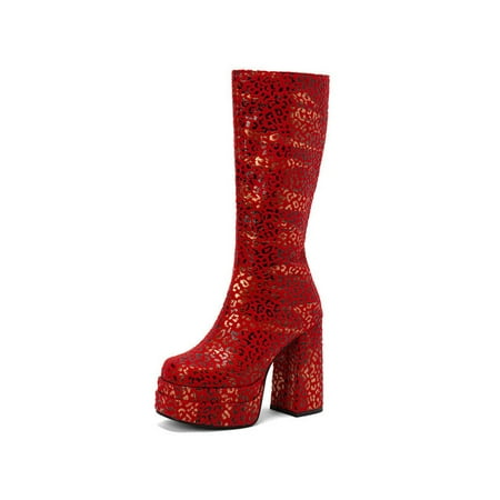Ymiytan Women Anti Slip High Heels Work Fashion Block Heel Platform Boots Chunky Heeled Boot Red 5
Ymiytan Women Anti Slip High Heels Work Fashion Block Heel Platform Boots Chunky Heeled Boot Red 5