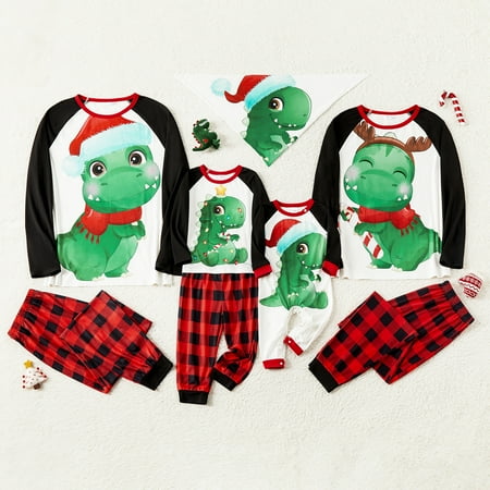 PatPat Fmaily Matching Christmas Pajamas 2Piece Set Cute Dinosaur Print Raglan Sleeve with Red Plaid Pajamas Bottoms Holiday Cartoon Christmas Card Pictures Sleepwear Loungewear Flame resistant
PatPat Fmaily Matching Christmas Pajamas 2Piece Set Cute Dinosaur Print Raglan Sleeve with Red Plaid Pajamas Bottoms Holiday Cartoon Christmas Card Pictures Sleepwear Loungewear Flame resistant